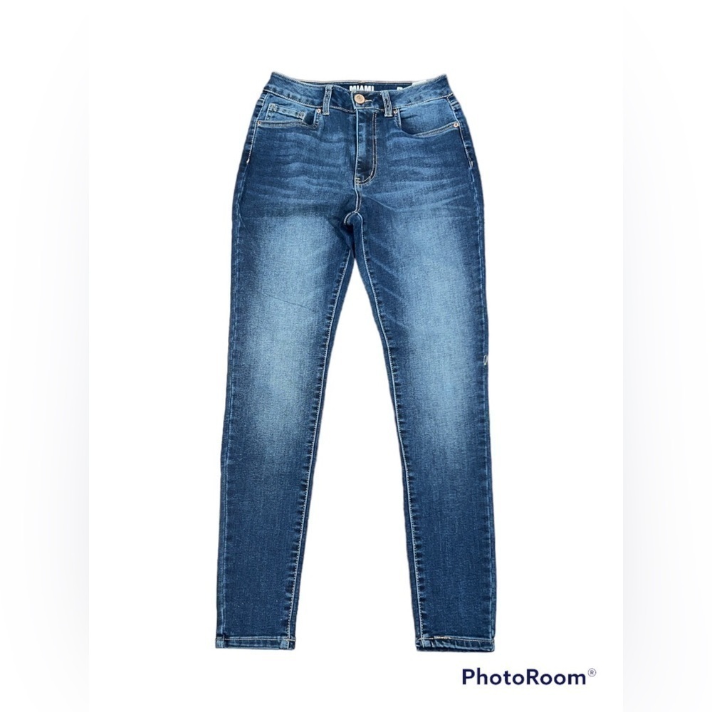 Miami High Rise Super Skinny Jeans Medium Wash Blue Denim Size 7